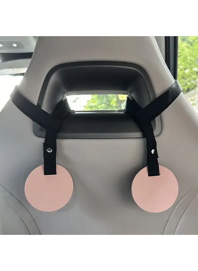 4pcs Pink Car Backrest Hooks Hidden Multi Functional Storage For Rear Seats - Image 1
